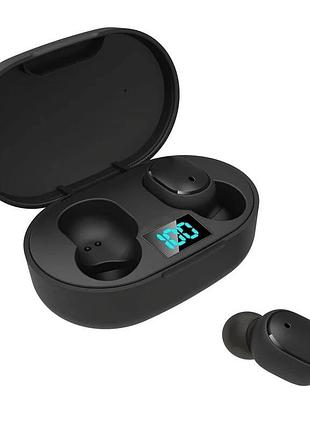 Блютуз навушники e6s bluetooth бездротові black tws airdots black кращі вкладиші