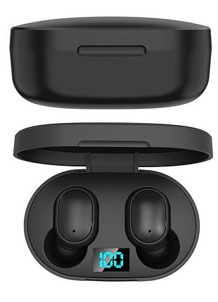 Блютуз наушники e6s bluetooth беспроводные black tws airdots black лучшие