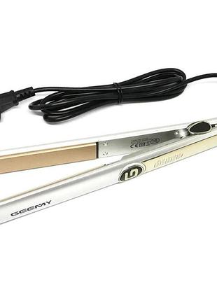 Выпрямитель-утюжок для волос gemei gm-416. цвет: белый