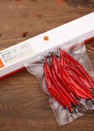 Вакууматор freshpack pro вакуумный упаковщик еды, бытовой. цвет: оранжевый shop
