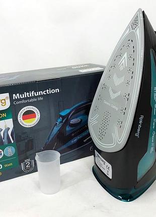 Утюг паровой rainberg rb-6310 3200w, керамическая подошва, мощный утюг, утюг гладильный shop