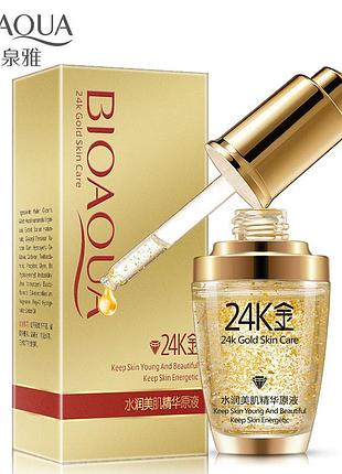 Сироватка з гіалуроновою кислотою і золотом 24k bioaqua 24k gold skin care (30мл)