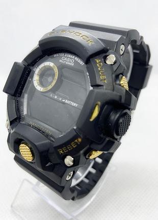 Годинник спортивний водостійкий g-shock casio (касіо) чорні з золотом ( код: ibw856by )