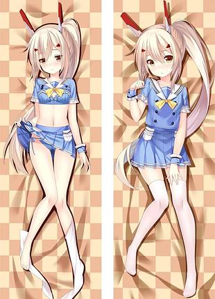Аниме дакимакура аянами лазурный путь azur lane (подушка обнимашка) 120*40 см 150, 50*150, 50