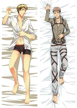 Аніме дакимакура жан кирштейн атака титанів (подушка обнімашка) 120*40 см