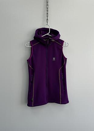 Шикарна жилетка на флісі haglofs w polartec hiking fleece waistcoat purple