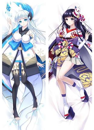Аниме дакимакура yuki onna onmyoji (подушка обнимашка) 120*40 см 150, 50*150, 50