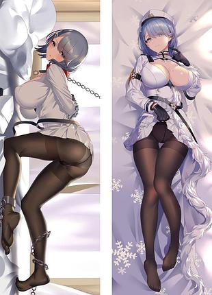 Аниме дакимакура чапаев лазурный путь azur lane (подушка обнимашка) 120*40 см 150, 50*150, 50