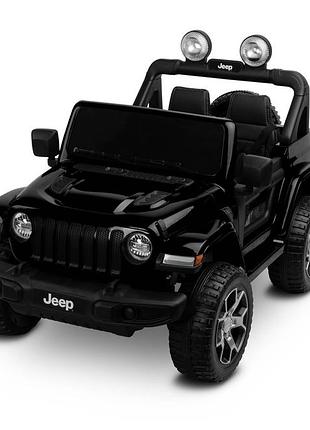 Детский електромобиль caretero (toyz) jeep rubicon black, искусственная кожа, 19.0, пластик, 5.0, 4.0