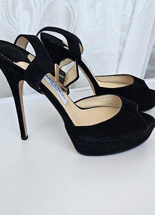 Женские босоножки замшевые jimmy choo оригинал.