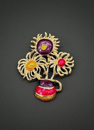 Брошка соняшники avon, дизайн yves saint laurent.