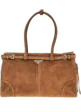 Женская замшевая сумка prada bonnie tote bag, сумка прада замша, деловая сумка, офисная сумка, сумка из замши