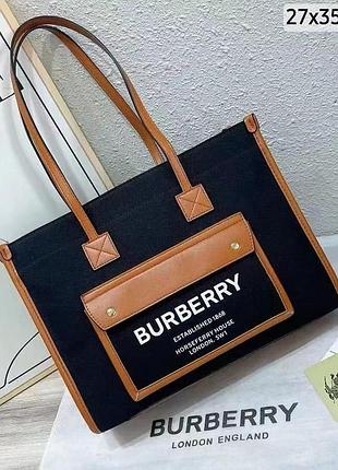 Женская сумка burberry, сумка барберри, вместительная сумка барбери, брендовая сумка, шоппер, shopper