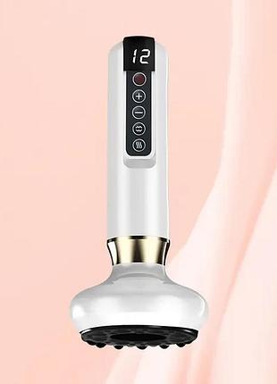 Білий вакуумний масажер для коригування фігури та антицелюлітного масажу з підігрівом