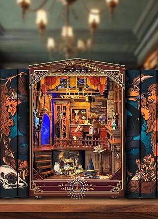 Бук нук чарівна студія інтер'єрний конструктор magic studio diy wooden book nook kit sq-54