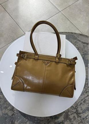 Женская кожаная сумка prada bonnie tote bag, сумка прада кожа, деловая сумка, офисная сумка, сумка из замши