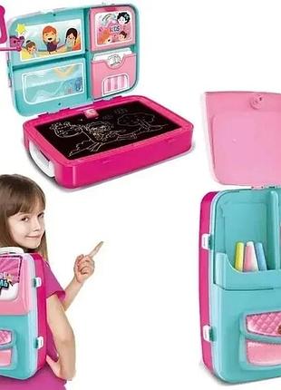 Обучающий набор для рисования в чемоданчике backpack packing 3in1 голубой 3