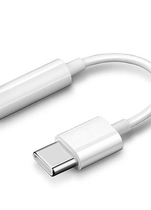 Перехідник type-c на aux jack 3.5 mm на навушники usb-c to aux