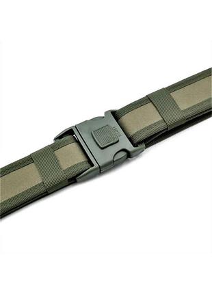 Тканевый ремень тактический weatro зеленый tkn-48tkt-003