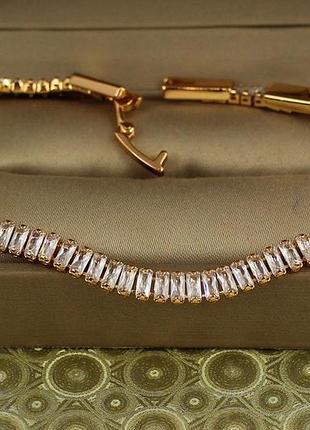 Браслет xuping jewelry арктика 19,5 см 5 мм золотистый love-shopping