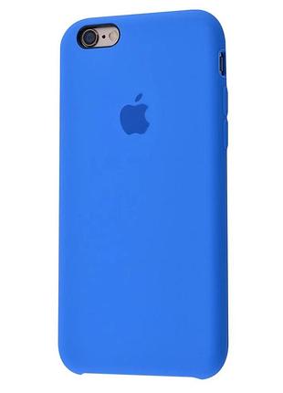 Чехол для iphone 6 6s силиконовый с микрофиброй soft touch открытый низ silicone case surf blue