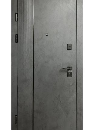 Двери входные в квартиру техас бетон антрацит/бетон снежный 960,860х2040х95 левое/правое 960, левое