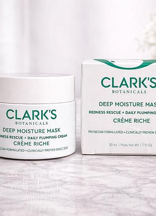Інтенсивно зволожуюча маска для обличчя clark’s botanicals deep moisture mask 50 ml — глибоке живлення та відновлення шкіри