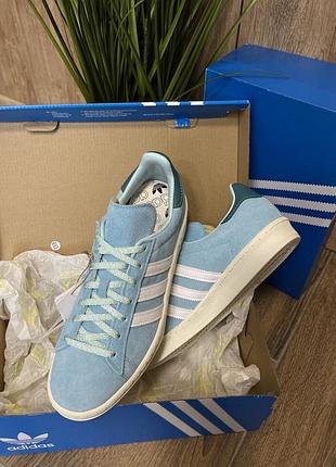 М'ятно-блакитні adidas campus 80s originals easy mint