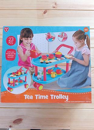 Игрушечный набор посуды playgo tea time trolley.