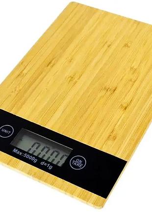 Кухонные деревянные весы 5 кг 1г electronic kitchen scale ke-s