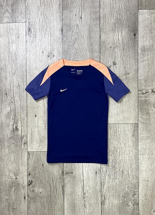 Nike dri-fit slim fit футболка 137-147 см детская спортивная синяя