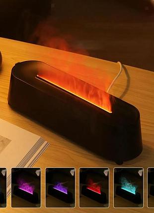 Увлажнитель воздуха мини аромадифузор rgb flame diffuser humidifier