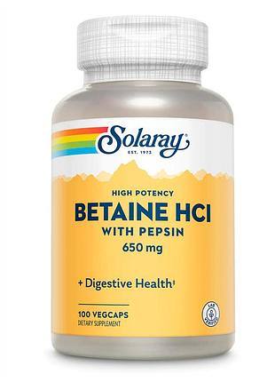 High potency betain hcl with pepsin 650mg - 100 vcaps
