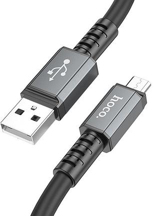 Дата кабель hoco x85 strength usb to microusb (1m) black 2