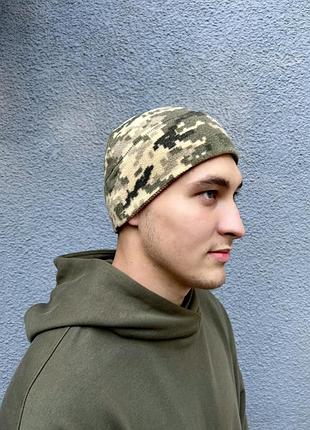 Шапка флисовая тактическая s- xl пиксель