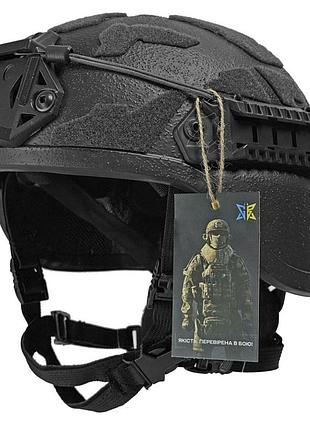 Кевларовий шолом combatant pro normalсut (без вирізу). чорний. s-xl