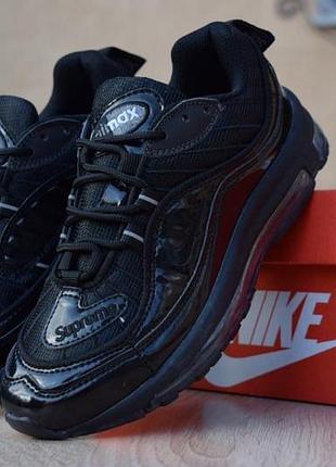 Розпродаж жіночі кросівки nіke air max 98 supreme чорні