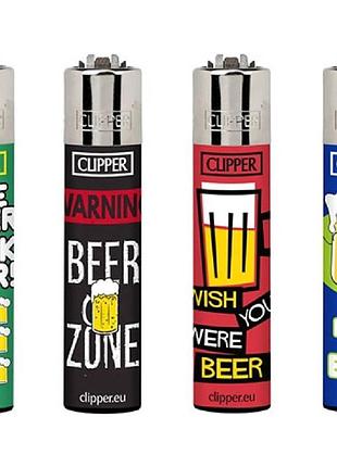 Зажигалка clipper happy beer