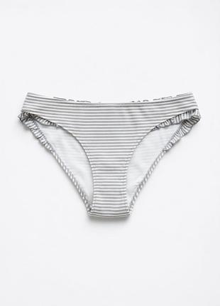 Купальные плавки женские  серо-белого цвета в полоску  40 р. h&m