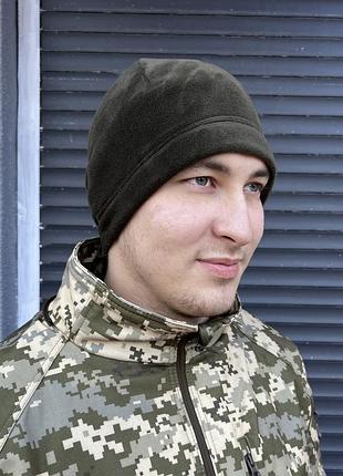 Шапка флісова тактична хакі s-xl