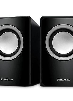 Колонки 2.0 real-el s-215 black уценка