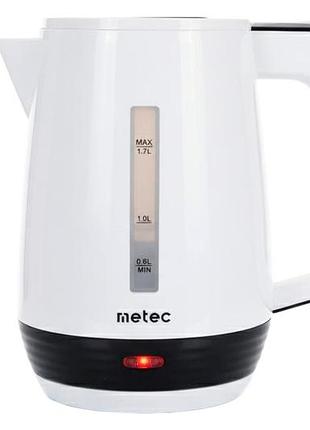 Электрочайник пластиковый metec 1.7л белый