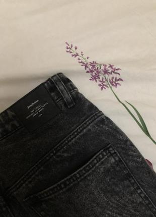 Серые выбеленные джинсы в винтажном стиле stradivarius2 фото