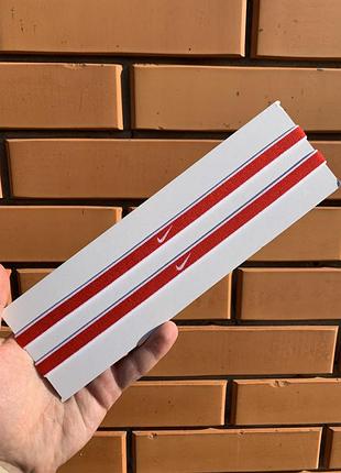 Повязка на голову nike headband красная (1 шт)