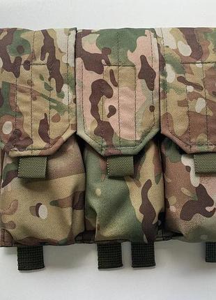 Подсумок тройной для магазинов ак закрытый с molle