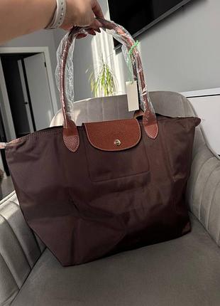 Сумка longchamp шоппер трансформер черный, серый, бежевый