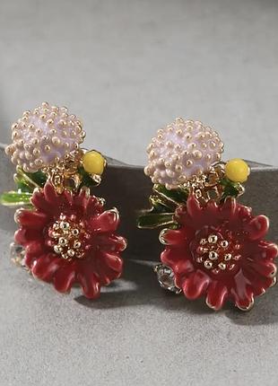 Дуже красиві сережки квіти 💐 любові