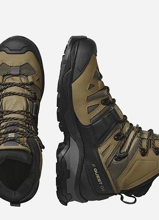 Ботинки тактические salomon quest 4 gtx, черный-койот 43.1/3