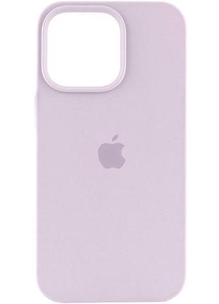 Чохол silicone case (aa) logo with magsafe для apple iphone 13 pro (6.1") бузковий / lilac