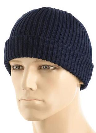 Шапка в'язана m-tac 100% акрил navy blue size s/m